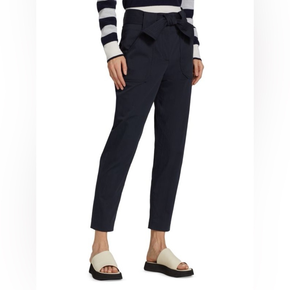 Veronica Beard Mahary Belted High-Waisted Pants